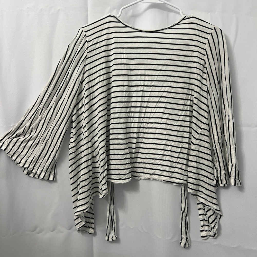 Striped Black and White Women's Top
